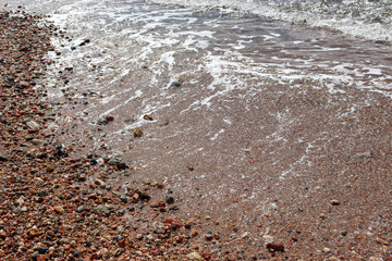 The beauty of the stones on the beach in Montevideo in Uruguay.