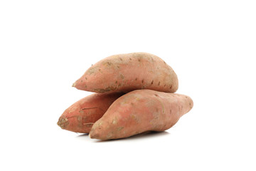 Sweet potato isolated on white background. Vegetables