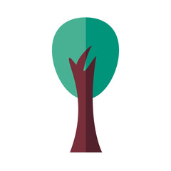 tree plant forest flat style icon