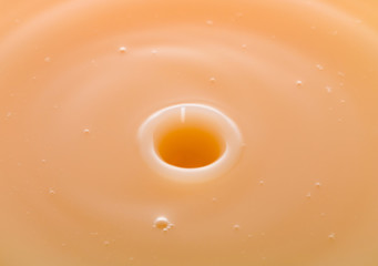 rippling after a few drops of peach juice.