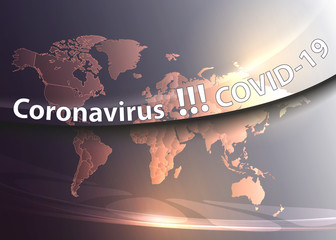World map Coronavirus COVID-19  alert vector