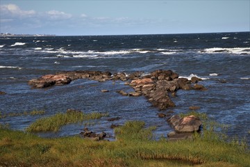The beauty of the sea of ​​Montevideo in Uruguay.