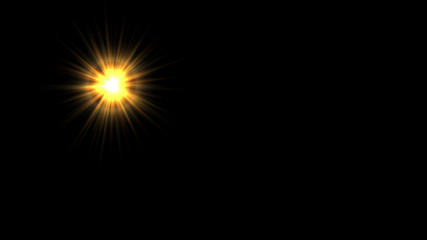 Fototapeta premium Lens flare yellow grey. Star burst color.
