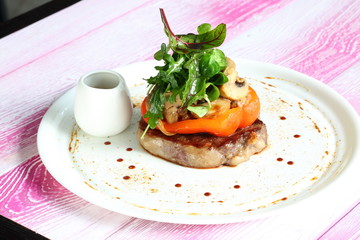 Cooking ribeye steak grilled