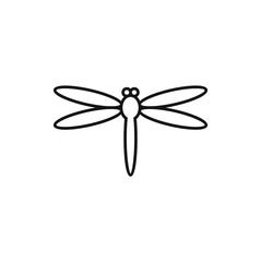 dragonfly line concepts logo design vector