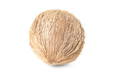 Coconut. Coconut isolated on white background. Full depth of field.