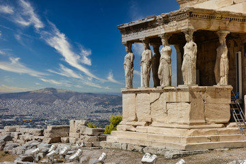 Fototapeta na wymiar L'Acropole d'Athènes en Grèce