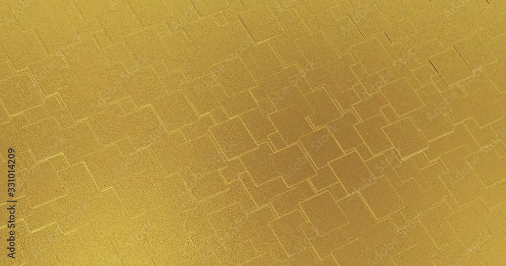 Poster abstract geometric golden backgroundfoil tiles texture seamless loop background 3d rendering