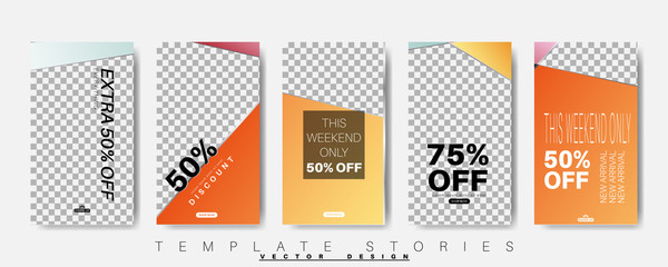 Geometric shape banner template that can be edited for social media posts. vector design