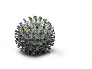 3D Render des Coronavirus SARS-CoV-2 