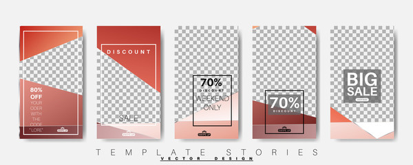 Geometric shape banner template that can be edited for social media posts. vector design