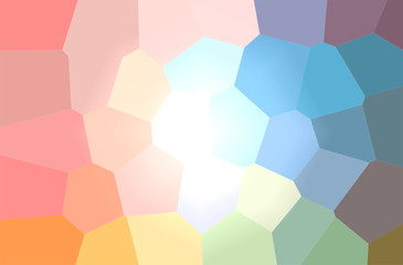 Abstract illustration of blue and yellow Giant Hexagon background