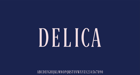 DELICA, luxury elegant and glamour font , alphabet typeface vector lettering