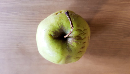 green apple on a white background