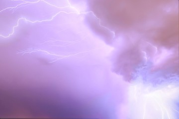 Obraz na płótnie Canvas Thunder Clouds and Lightening 