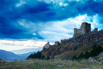 amazing rocca calascio castle view in abruzzo mountains