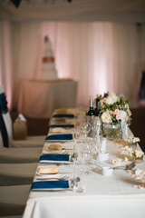 Flowers on a Wedding Register Reception Table