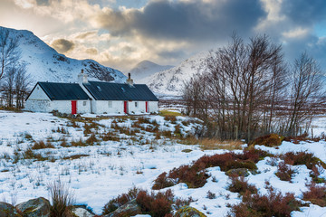 Winter at Glencoe in Scotland
