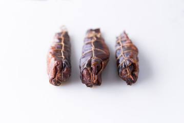 Fresh fish fillet on the table. Healthy food, styling, cooking concept.