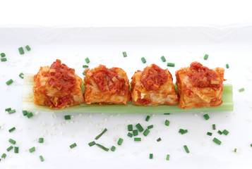 Bocconcini di pesce spada con salsa di pomodoro