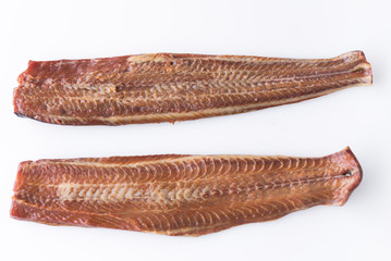 Fresh fish fillet on the table. Healthy food, styling, cooking concept.