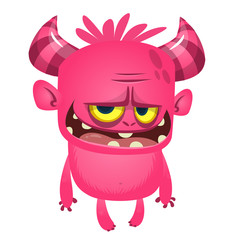 Cartoon funny devil laughing. Vector illustration for Halloween