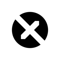 Fototapeta premium prohibition sign, icon, vector in circle.