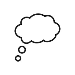 dream cloud icon in trendy flat design