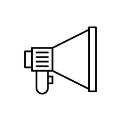 Megaphone Vector Icon Line Illustration.