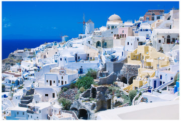 view of santorini island greece