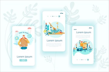 Meal Products Delivery Mobile App Screen Templates