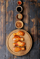 Raw chili chicken drumsticks