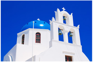 greek church in santorini greece