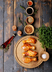 Raw chili chicken drumsticks