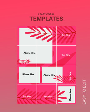 modern social media post feed, instagram feed, purple, white,pink minimalist, collour trend 2020 cassis.