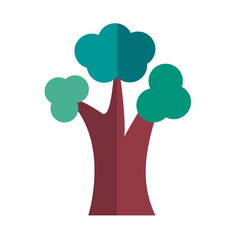 leafless tree plant flat style icon