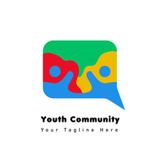 Chat Bubble for Youth Logo Community, Activity, Organization Template