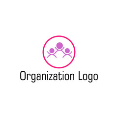 three person organization logo template