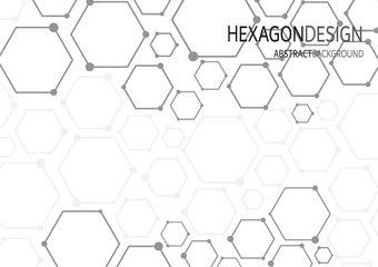 Obraz na płótnie Canvas Abstract hexagon or digital technology background. Vector design for science, and medicine.