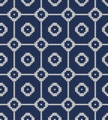 Knitted seamless abstract geometric pattern