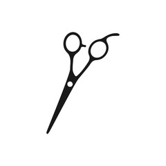 scissor vector icon conception with comb icon