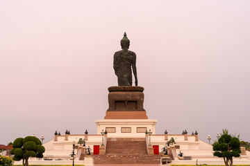 The Buddha statue is located at Phutthamonthon sai 4 Park, Nakhon Pathom Province, Thailand.