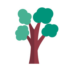 tree plant forest flat style icon