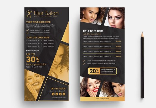 Hair Salon Card Layout