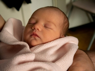 Newborn sleeping baby