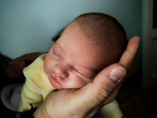 Newborn sleeping baby