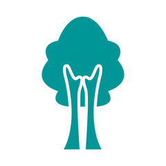 tree plant forest silhouette style icon