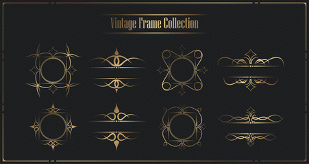 Vintage ornamental frame collection