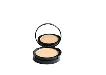 cosmetic makeup powder case isolated 