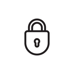 lock icon isolated on white background